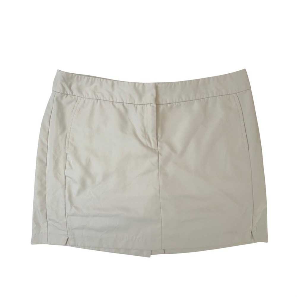 IZOD Golf Skort Womens 14 Khaki Tan Performance Activewear Skirt Built-in Shorts